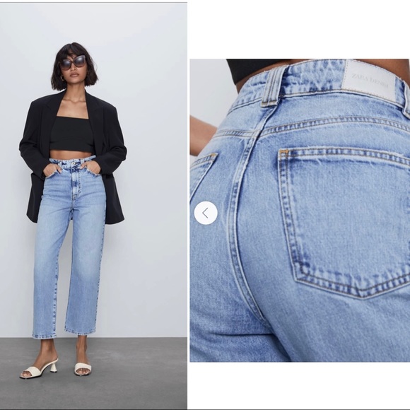 NWOT ZARA HIGH RISE SLIM FIT JEANS - Picture 1 of 10